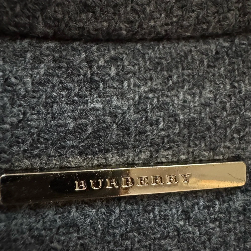 Burberry London Gray Wool & Cashmere Belted Trench Dress Coat - Picture 7 of 13